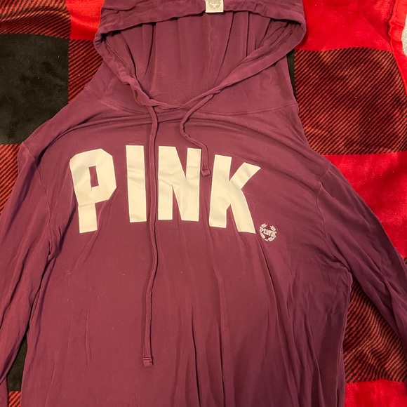 Women’s PINK Hooded Long Sleeve Tee - Picture 2 of 3